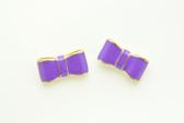 エポリボンスタッドピアス(パープル)